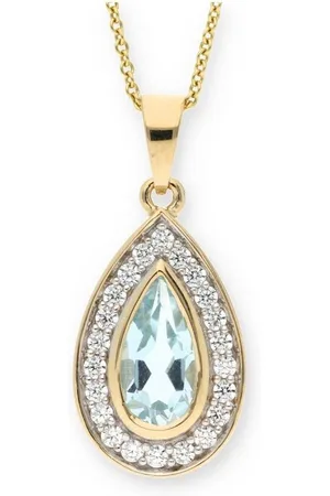 JuwelmaLux Kettenanhänger Anhänger 333/000 (8 Karat) Gold mit Blautopas und Zirkonia (1-tlg), Schmuckanhänger - Verkäufer: Juwelier-Bacak