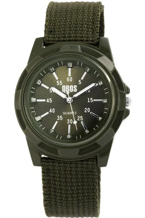 QBOS Quarzuhr QB0015 Herrenuhr mit Textilarmband, dunkelrot, Herrenuhr Textil - Verkäufer: Shaghafi GmbH