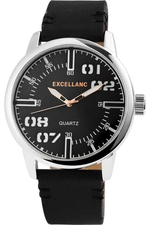 Excellanc Quarzuhr EX0361 Unisexuhr mit Band aus Lederimitat, Herrenuhr Lederimitat - Verkäufer: Shaghafi GmbH