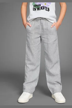 Kidsworld Schlupfhose Webhose mit coole Streifen Leichte Streifenhose mit Leinenanteil