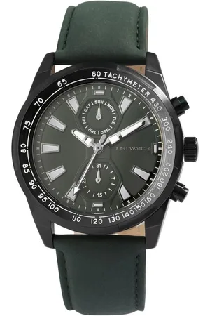 Just Watches Multifunktionsuhr Thobie Herrenuhr mit Echtlederarmband, schwarz/rot - Verkäufer: Shaghafi GmbH