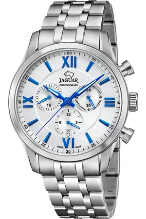 Jaguar Chronograph Herrenuhr Edelstahl Silbern, Swiss Made, 43 mm Quarzuhr J963/1 - Verkäufer: Jäckle Uhrenhandel e.K.