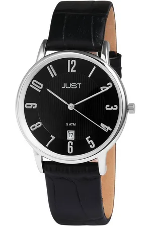 Just Watches Quarzuhr Saxton Just Herrenuhr Echtlederband schwarz - Verkäufer: Shaghafi GmbH