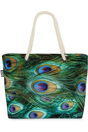 Void Strandtasche (1-tlg), Pfauenfedern Beach Bag Vogel Blauer Pfau Strauß Federn Wild-Tier Safa - Verkäufer: style3
