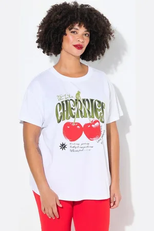 Angel of Style T-Shirt T-Shirt Boxy Fit Kirschen-Motiv - Verkäufer: Popken Fashion Group