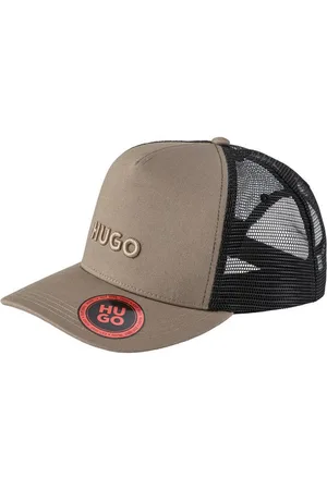 HUGO BOSS Fitted Cap Marsel-Trucker aus Twill & Mesh mit 3D Logostickerei, unisex