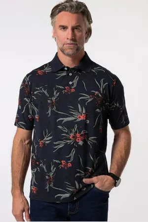 Boston Park Poloshirt Poloshirt Halbarm Alloverprint - Verkäufer: Popken Fashion Group