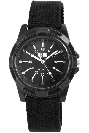QBOS Quarzuhr QB0015 Herrenuhr mit Textilarmband, dunkelrot, Herrenuhr Textil - Verkäufer: Shaghafi GmbH