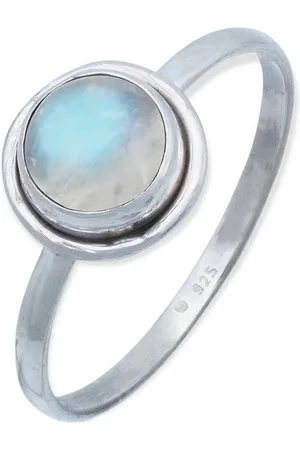 mantraroma Silberring HULETTI aus 925 Silber mit Regenbogen Mondstein (Ring mit Schmuckbeutel), Damenring aus 925er Silber - Verkäufer: