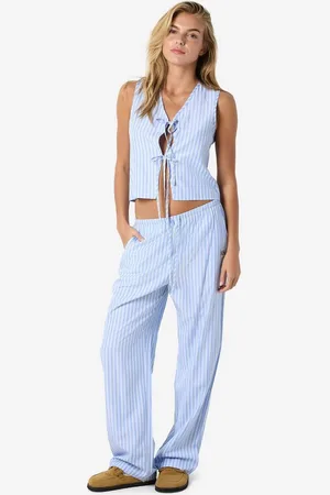Noisy May Stoffhose Gestreifte Freizeithose mit elastischem Bund NMFRIDA PANTS WVN NOOS - Verkäufer: ARIZONAS