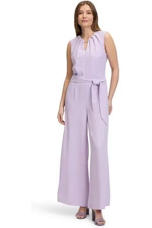 Betty & Co Overall Betty & Co Jumpsuit ohne Arm (1-tlg) Falten