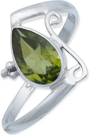 mantraroma Silberring UHA aus 925 Silber mit Peridot (Ring mit Schmuckbeutel), Damenring aus 925er Silber - Verkäufer: