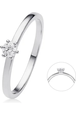 ONE ELEMENT Diamantring 0.15 ct Diamant Brillant Ring aus 585 Weißgold, Damen Gold Schmuck
