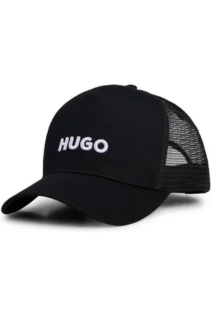 HUGO BOSS Fitted Cap Marsel-Trucker aus Twill & Mesh mit 3D Logostickerei, unisex