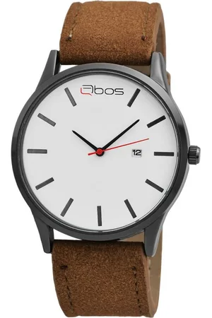 QBOS Quarzuhr QB0038 Herrenuhr mit Lederimitationsarmband, Herrenuhr Lederimitat - Verkäufer: Shaghafi GmbH