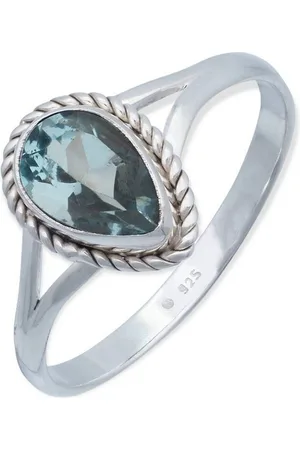 mantraroma Silberring NILA Tropfen aus 925 Silber mit Topas (Ring mit Schmuckbeutel), Damenring aus 925er Silber - Verkäufer: