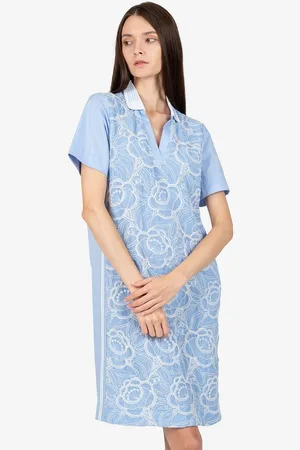 Sportalm Shirtkleid seitlich aufgenähte Strickbänder