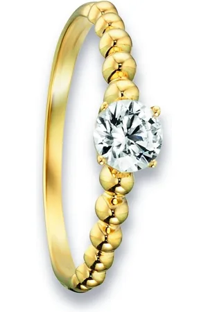 ONE ELEMENT Goldring Zirkonia Ring aus 333 Gelbgold, Damen Gold Schmuck