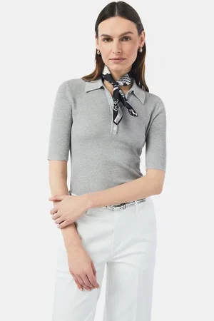 Comma, Kurzarmshirt Rippstrick-Shirt im Slim Fit mit Polokragen - Verkäufer: s.Oliver