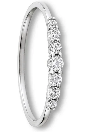 ONE ELEMENT Goldring Zirkonia Ring aus 333 Weißgold, Damen Gold Schmuck
