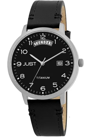 Just Watches Quarzuhr Miko JUST "Fanis" Titan Herrenuhr mit Echtlederarmband, 5 ATM - Verkäufer: Shaghafi GmbH