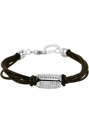 Akzent Lederarmband Shara Geflochtenes Armband aus Echtleder und Edelstahl (Einzeln) - Verkäufer: Shaghafi GmbH