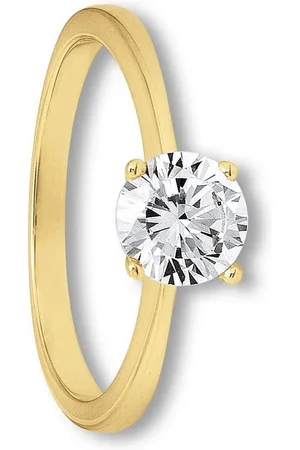ONE ELEMENT Goldring Zirkonia Ring aus 333 Gelbgold, Damen Gold Schmuck