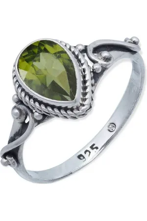 mantraroma Silberring FITO aus 925 Silber mit Peridot (Ring mit Schmuckbeutel), Damenring aus 925er Silber - Verkäufer: