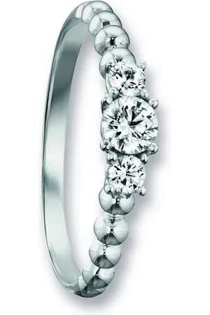ONE ELEMENT Goldring Zirkonia Ring aus 333 Weißgold, Damen Gold Schmuck