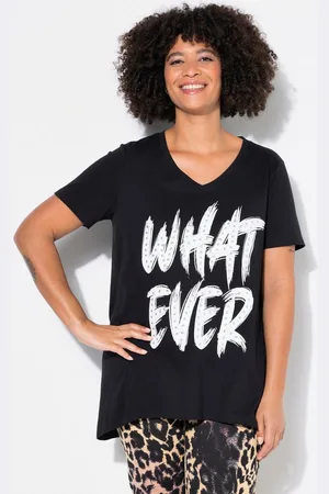 Angel of Style T-Shirt T-Shirt A-Linie Schriftzug mit Ziernieten - Verkäufer: Popken Fashion Group