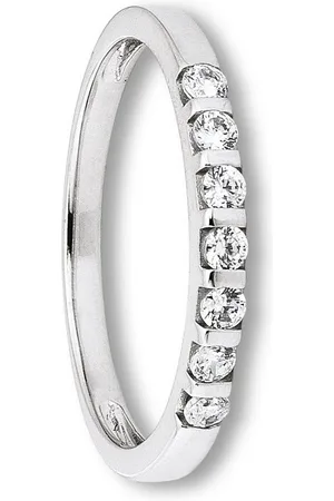 ONE ELEMENT Goldring Zirkonia Ring aus 333 Weißgold, Damen Gold Schmuck
