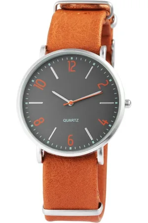 Excellanc Quarzuhr EX0172 Armbanduhr Herren Armband aus Lederimitat, braun, Herrenuhr Lederimitat - Verkäufer: Shaghafi GmbH