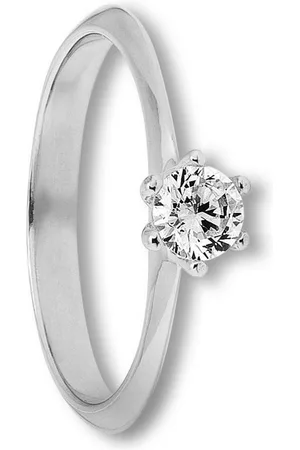 ONE ELEMENT Goldring Zirkonia Ring aus 333 Weißgold, Damen Gold Schmuck