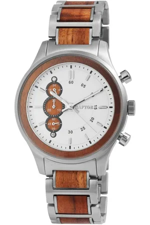 Raptor Quarzuhr Hoock Herrenuhr "Hoock" aus Edelstahl mit Koaholz, 24 Std. - Verkäufer: Shaghafi GmbH