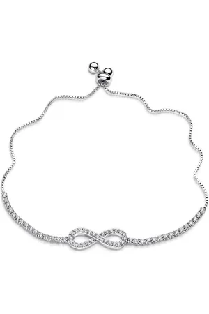 Materia Silberarmband Zugarmband Unendlichkeit / Infinity Zirkonia SA-142, 925 Sterling Silber, rhodiniert - Verkäufer: Schmuck