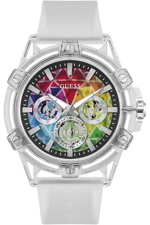 Guess Multifunktionsuhr KING GW0908G3, Quarzuhr, Armbanduhr, Herrenuhr, Datum, Wochentag, Silikonarmband