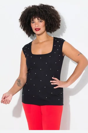 Angel of Style T-Shirt Rippshirt Slim Fit Ziersteinchen - Verkäufer: Popken Fashion Group