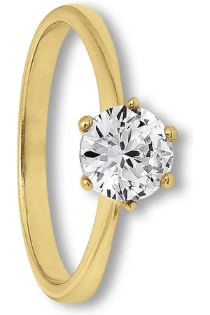 ONE ELEMENT Goldring Zirkonia Ring aus 333 Gelbgold, Damen Gold Schmuck