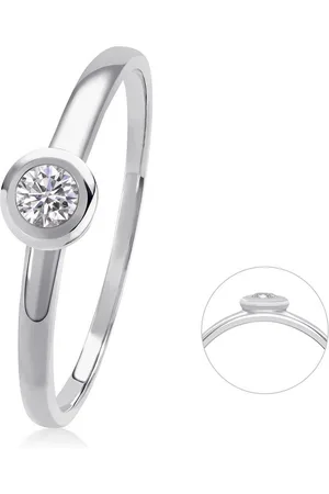 ONE ELEMENT Diamantring 0,08 ct Diamant Brillant Ring aus 585 Weißgold, Damen Gold Schmuck