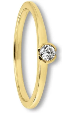 ONE ELEMENT Goldring Zirkonia Ring aus 333 Gelbgold, Damen Gold Schmuck