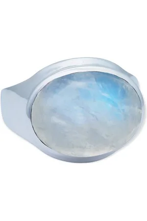 mantraroma Silberring URGAMAL aus 925 Silber mit Regenbogen Mondstein (Ring mit Schmuckbeutel), Damenring aus 925er Silber - Verkäufer: