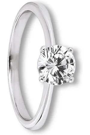 ONE ELEMENT Goldring Zirkonia Ring aus 333 Weißgold, Damen Gold Schmuck