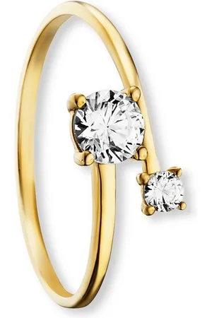 ONE ELEMENT Goldring Zirkonia Ring aus 333 Gelbgold, Damen Gold Schmuck