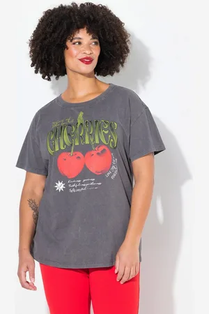 Angel of Style T-Shirt T-Shirt Boxy Fit Kirschen-Motiv - Verkäufer: Popken Fashion Group