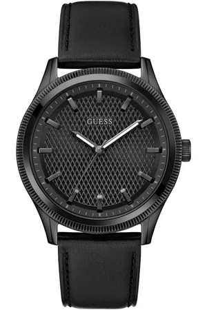 Guess Quarzuhr DEX GW0846G3, Armbanduhr, Herrenuhr, Lederarmband, Mineralglas, analog