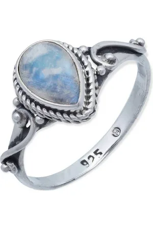 mantraroma Silberring FITO aus 925 Silber mit Regenbogen Mondstein (Ring mit Schmuckbeutel), Damenring aus 925er Silber - Verkäufer: