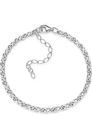 Materia Silberarmband Damen Herren S-Panzerkette 18-23cm SA-26, 925 Sterling Silber - Verkäufer: Schmuck