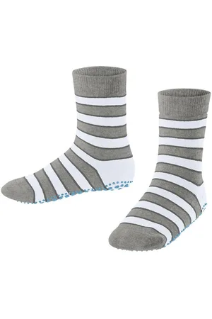 Falke Haussocken Simple Stripes (1-Paar) mit rutschhemmendem Noppendruck - Verkäufer: