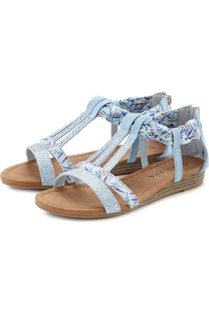 Lascana Sommerschuh Sandale Sandalette, Sommerschuh mit Verzierung und kleinem Keilabsatz VEGAN