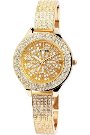 Raptor Quarzuhr Suela mit Metallarmband, Strasssteine, Mineralglas - Verkäufer: Shaghafi GmbH
